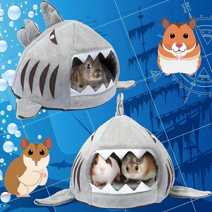 Shark Gea Pig Bed Hideout For Small Pets Hamsters Hedgehogs