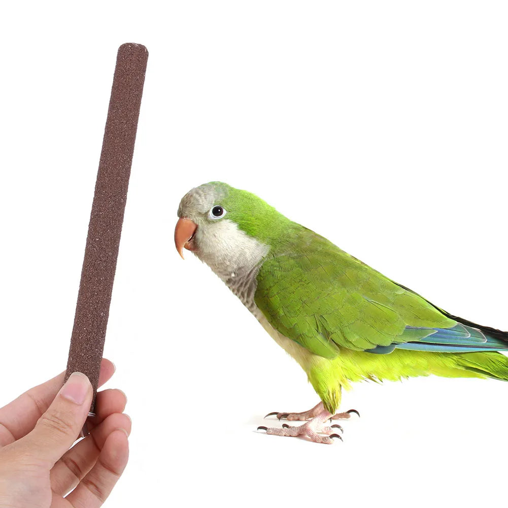 APWIKOGER Bird Claw Beak Grinding Bar Perching Platform Wooden Alloy For Myna