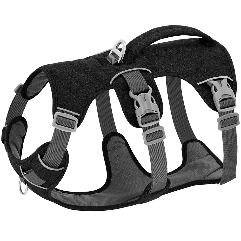 Reflective Nylon Dog Harness With Handle Adjustable Vest