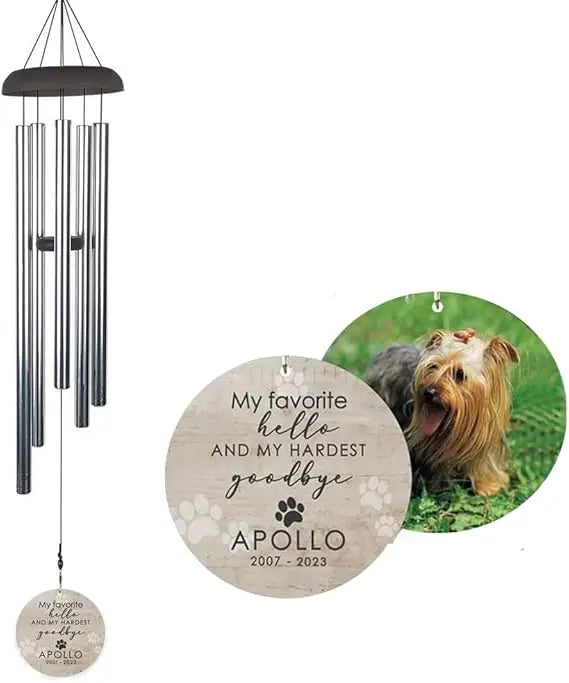 Custom Pet Memorial Wind Chime Personalized Farewell Gift