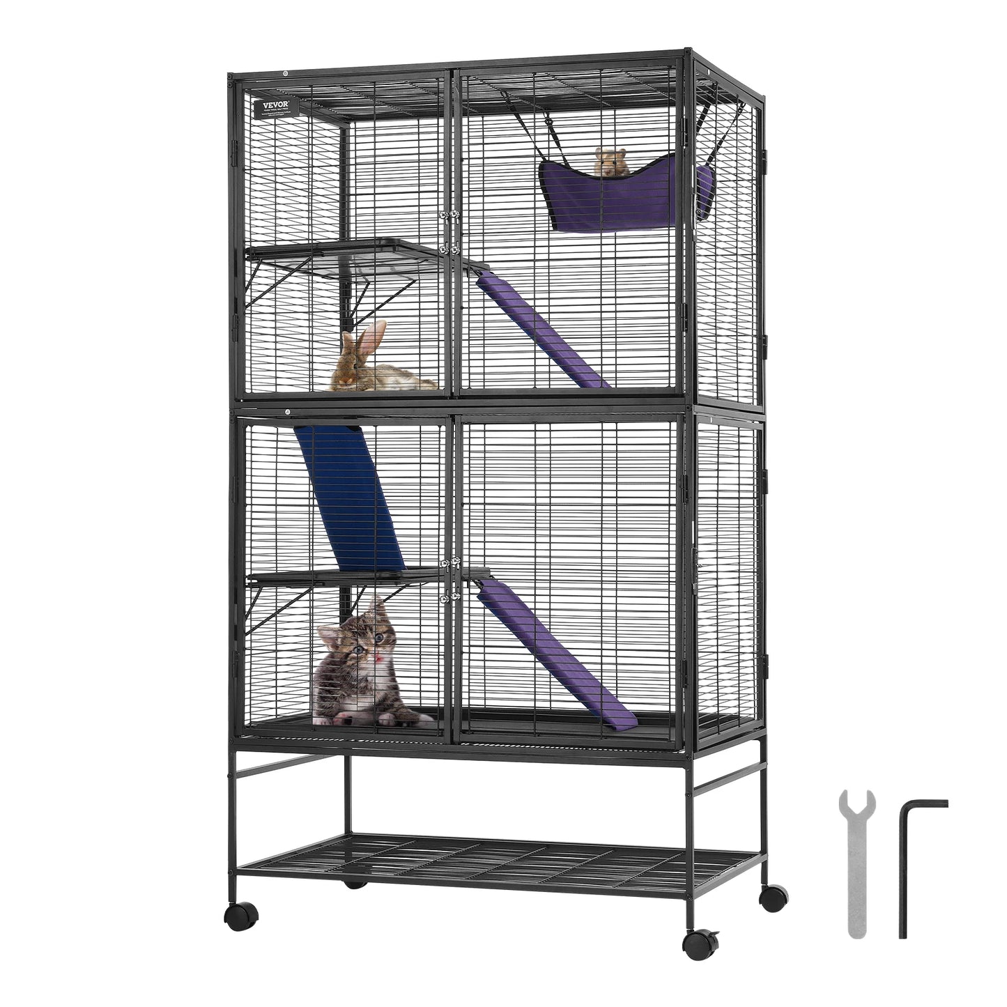 VEVOR Ferret Cage Four Tier Critter Nation Small Animal Cage