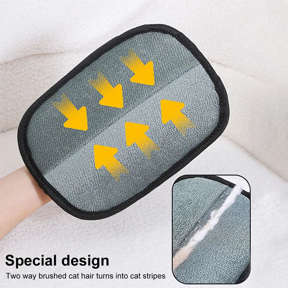 Double Sided Deshedding Brush Glove For Cat And Dog