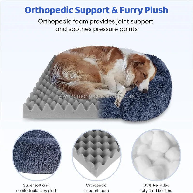 Thickened Orthopedic Dog Bed With Egg Sponge And Washable Cover