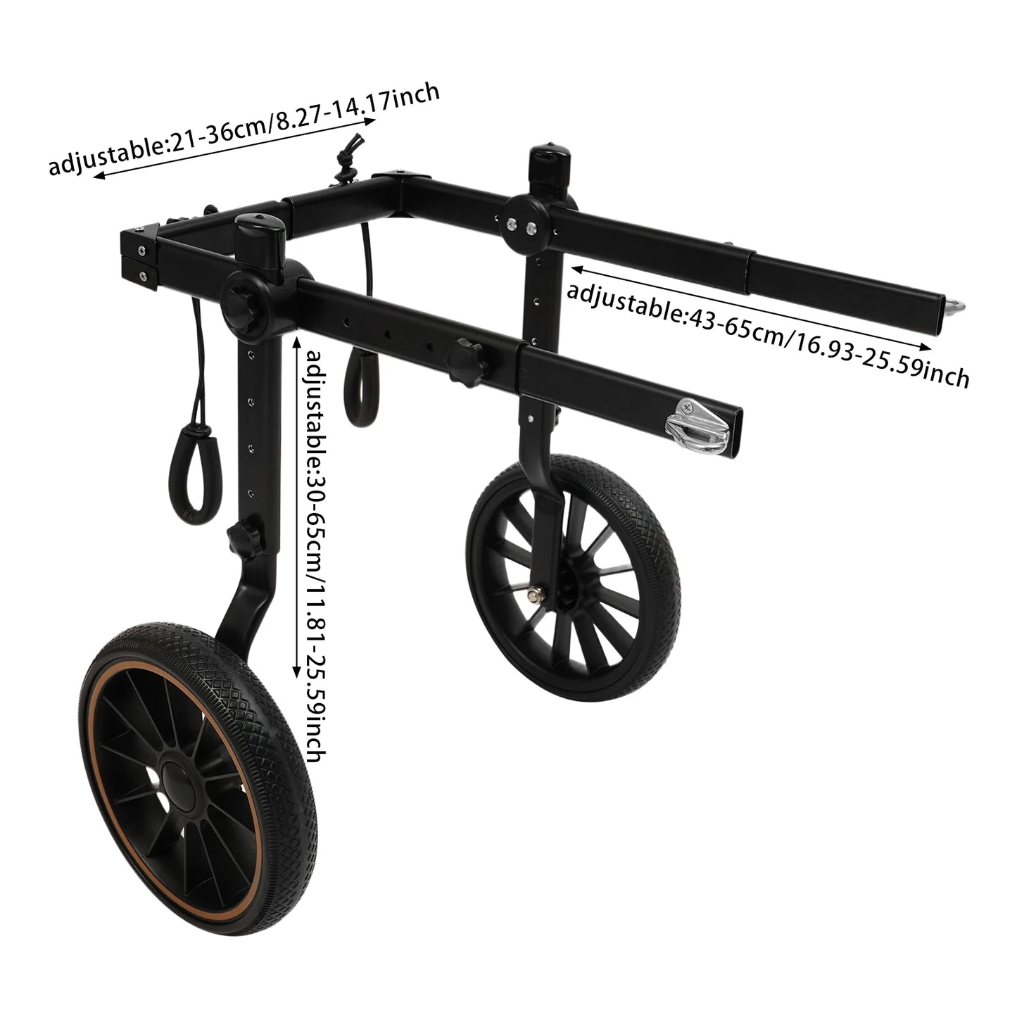 Bymaocar Adjustable Aluminum Dog Wheelchair Supports 65kg Hind Leg Support