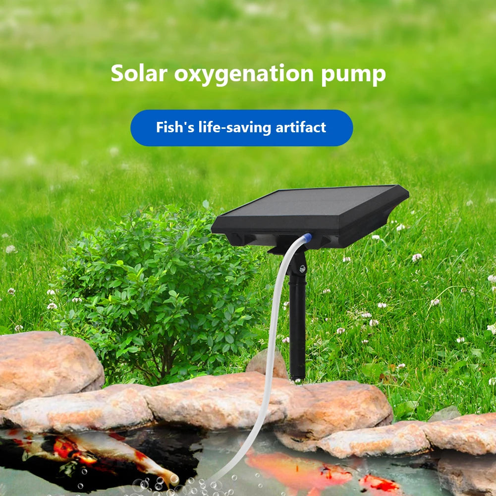 Alloet Solar Powered Oxygenator Air Pump For Aquarium