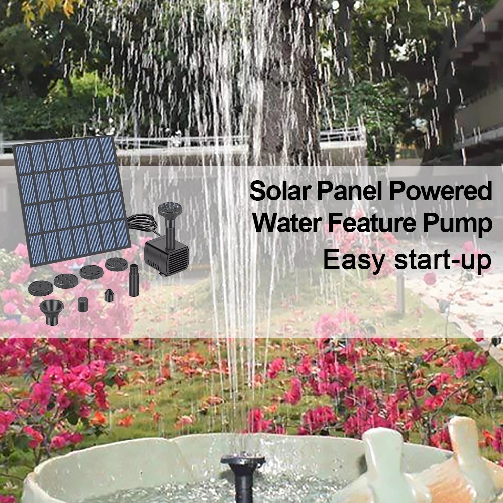 Hign-concerned Solar Panel Powered Water Pump with Nozzles