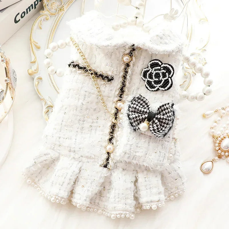 Winter Dog Dress Backpack Princess Style Fashion Outfit
