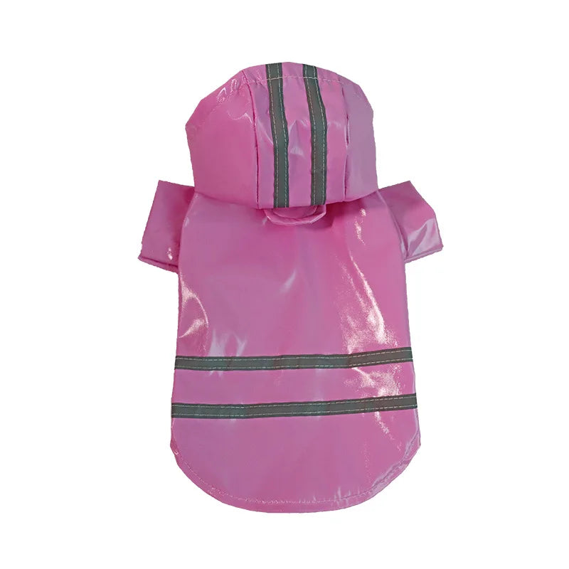 Waterproof Dog Raincoat With Hood PU Material For Dogs And Cats
