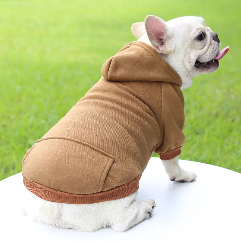 Dog Winter Hooded Sweatshirt For Pets And Cats Warm Coat