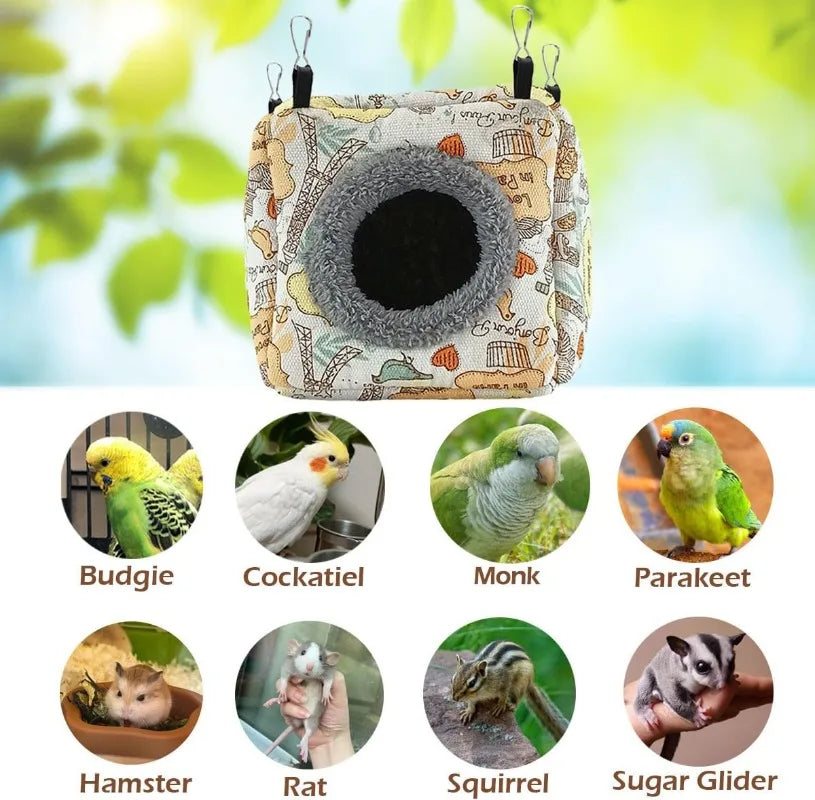 Zhejiang Plush Bird Nest Hammock Bed Hanging For Birds