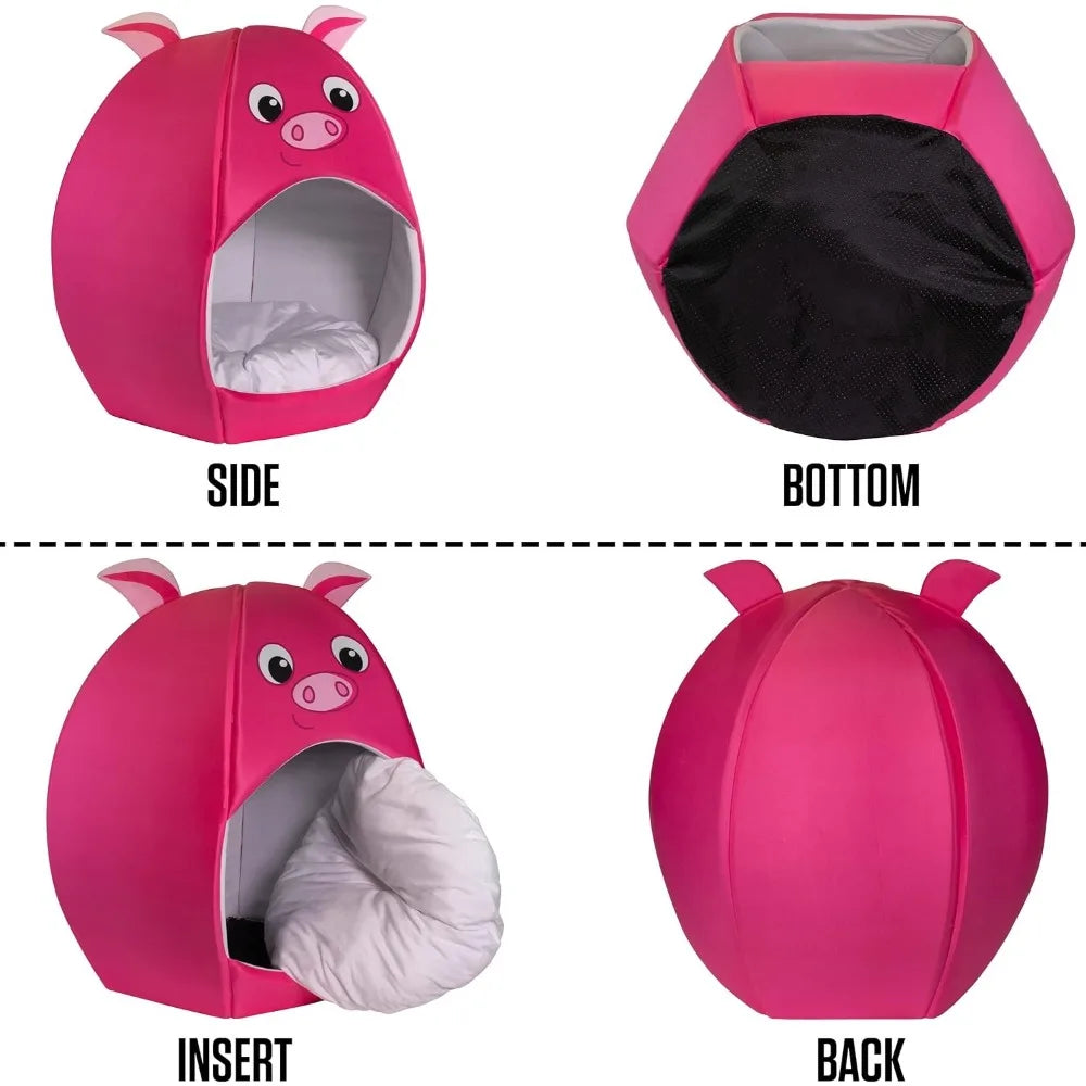 Igloo Style Dog Bed For Medium Breeds With Plush Interior