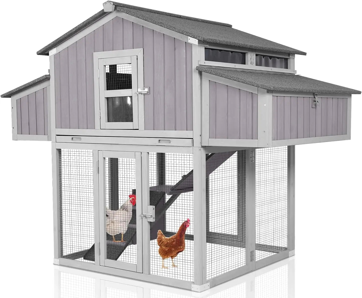 XMSJ Folding Chicken Coop Outdoor Portable House With Nesting Boxes