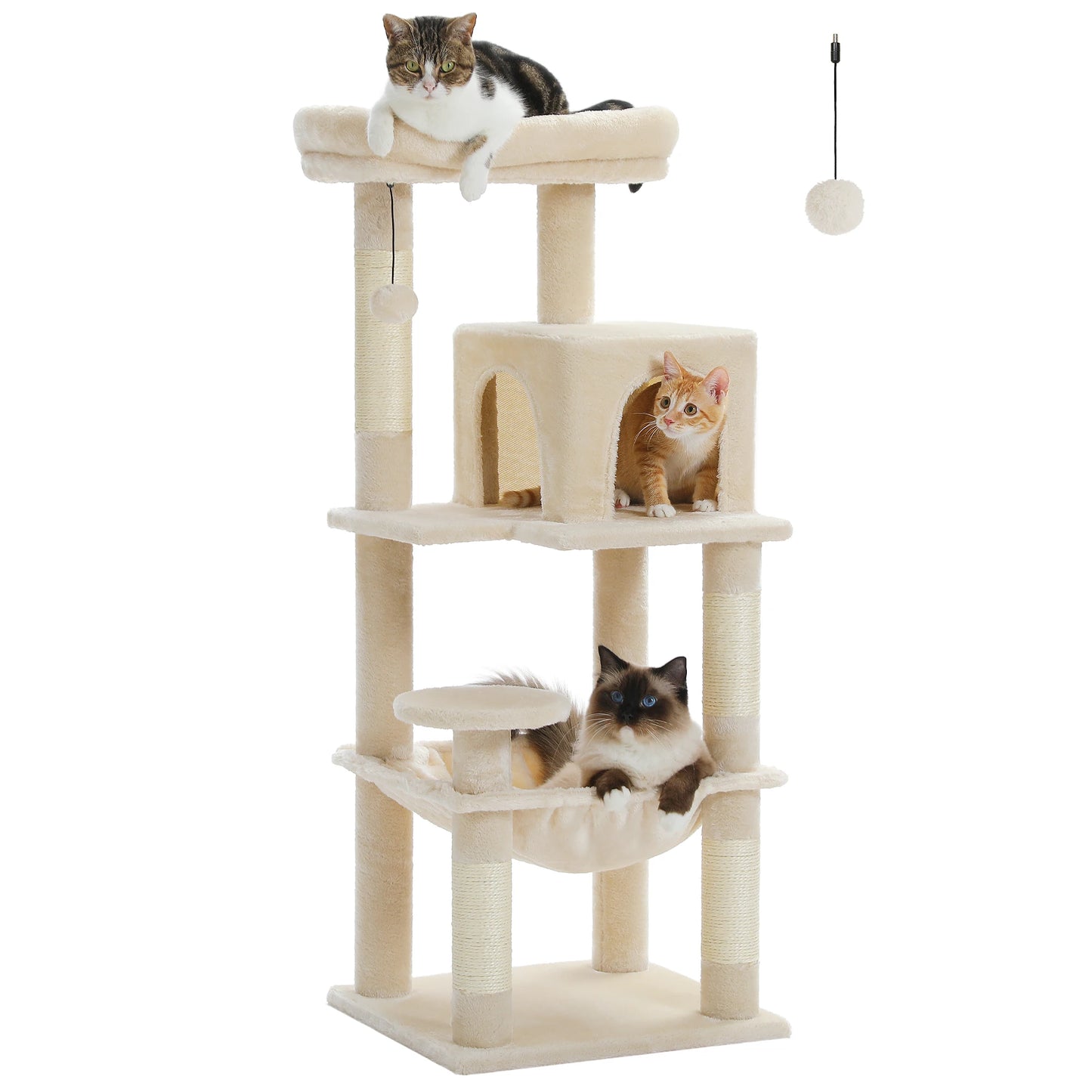 PETEPELACN Cat Tree Indoor Cats Five Level Tower
