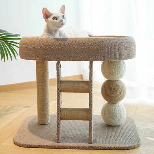 PremiumCat ClimbingFrame TowerBed With IceMat And HangingSisal ForKittens DurableConstruction LowMaintenance