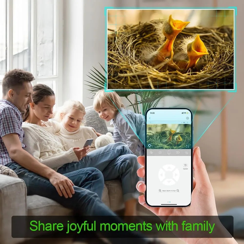 Solar Powered Bird House With WiFi Camera For Outdoors