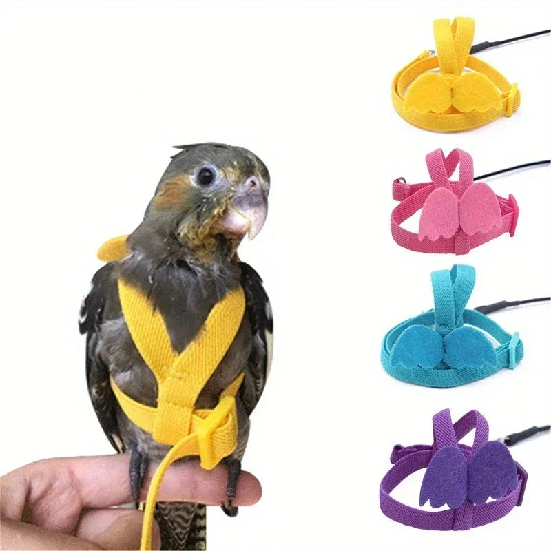NONECN Parrot Harness Leash Set For Cockatiels Outdoor Flying