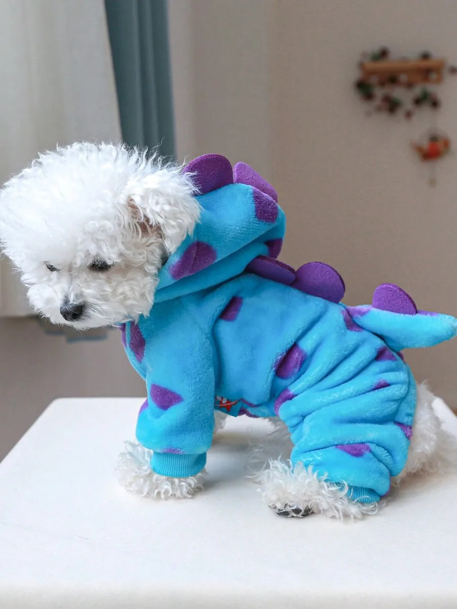 Pet Autumn Winter Dinosaur Transformation Costume For Small Dogs