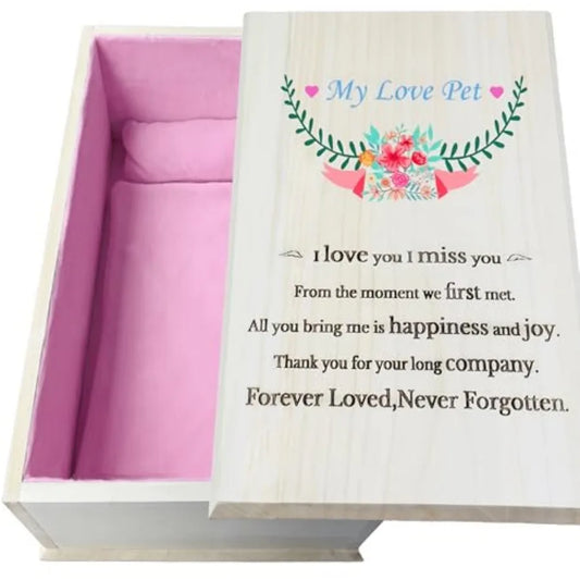 Wooden Handmade Pet Casket For Dogs And Cats Memorial