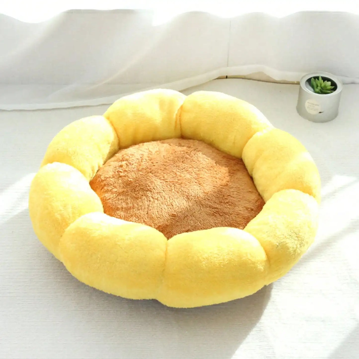Guangdong Soft Plush Flower Nest Dog And Cat Bed Thickened For Comfortable Home Use