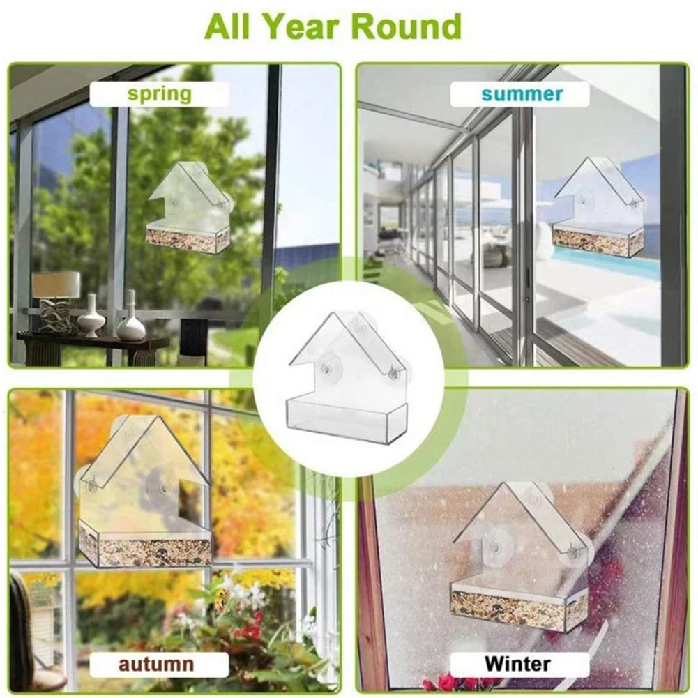 Feature Transparent Smart Bird House Feeder With Camera