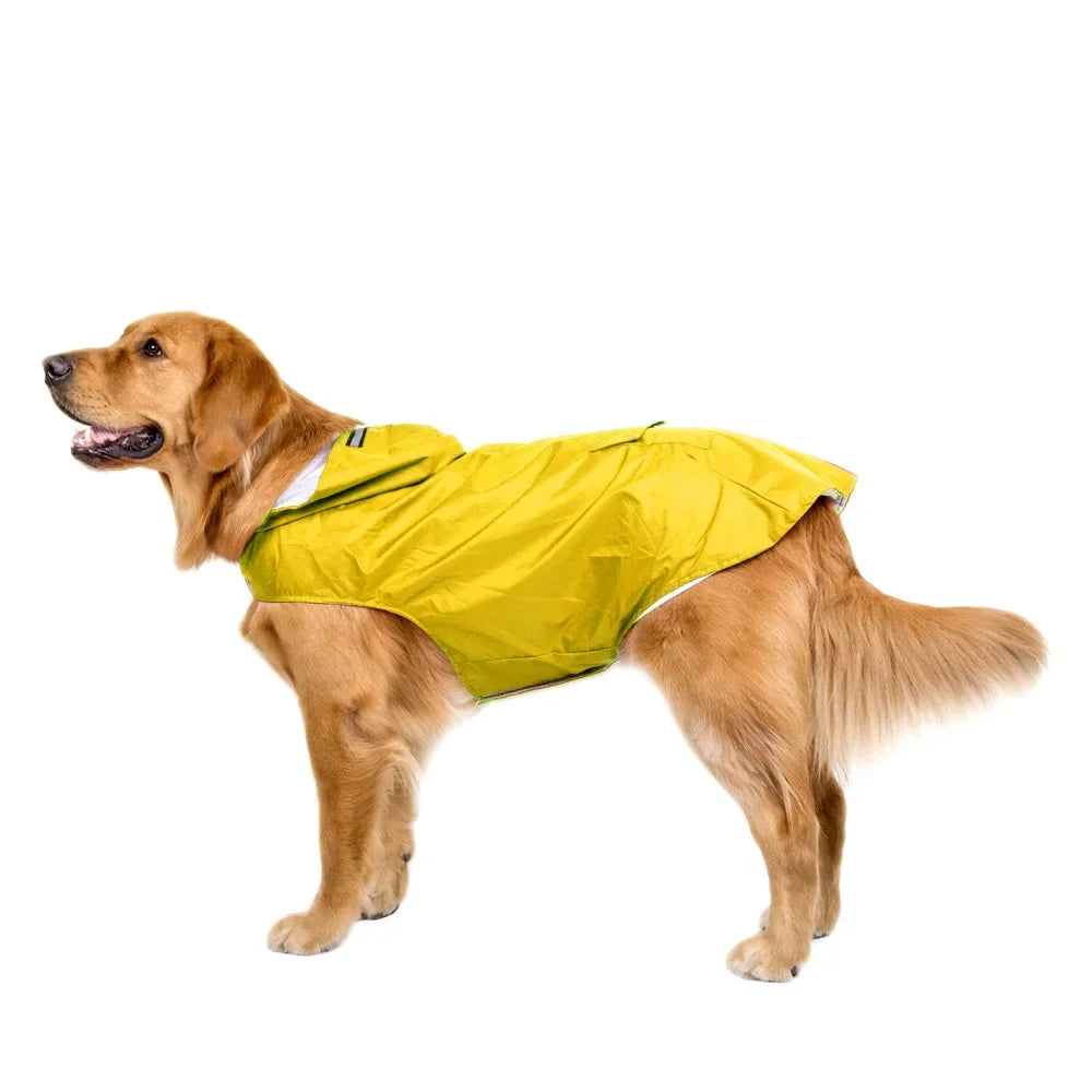 Waterproof Reflective Dog Raincoat Hoodie For Outdoor Use