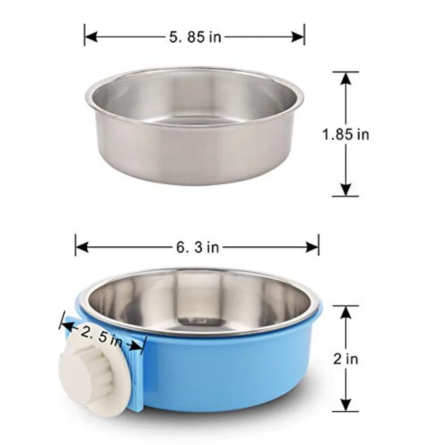 Removable Stainless Steel Dog Bowl For Water And Food Pets