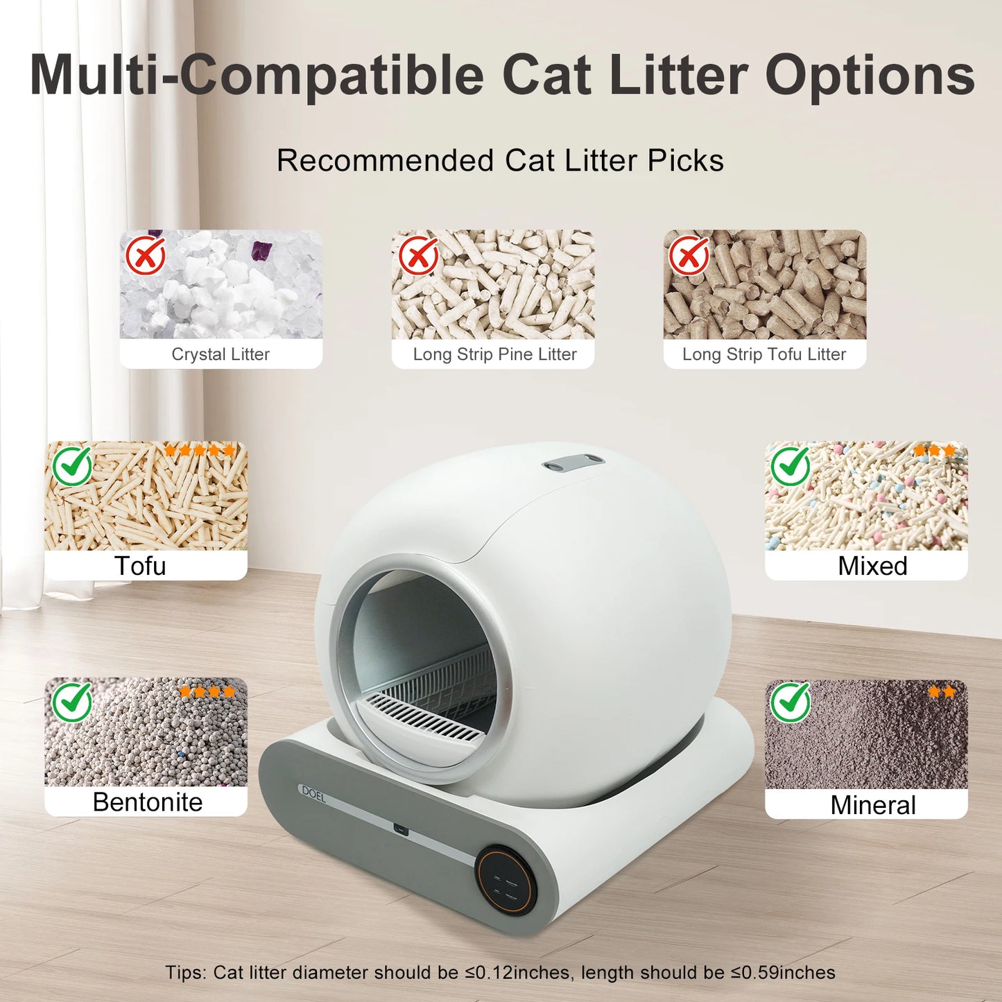 DOEL Self Cleaning Automatic Cat Litter Box With App WiFi