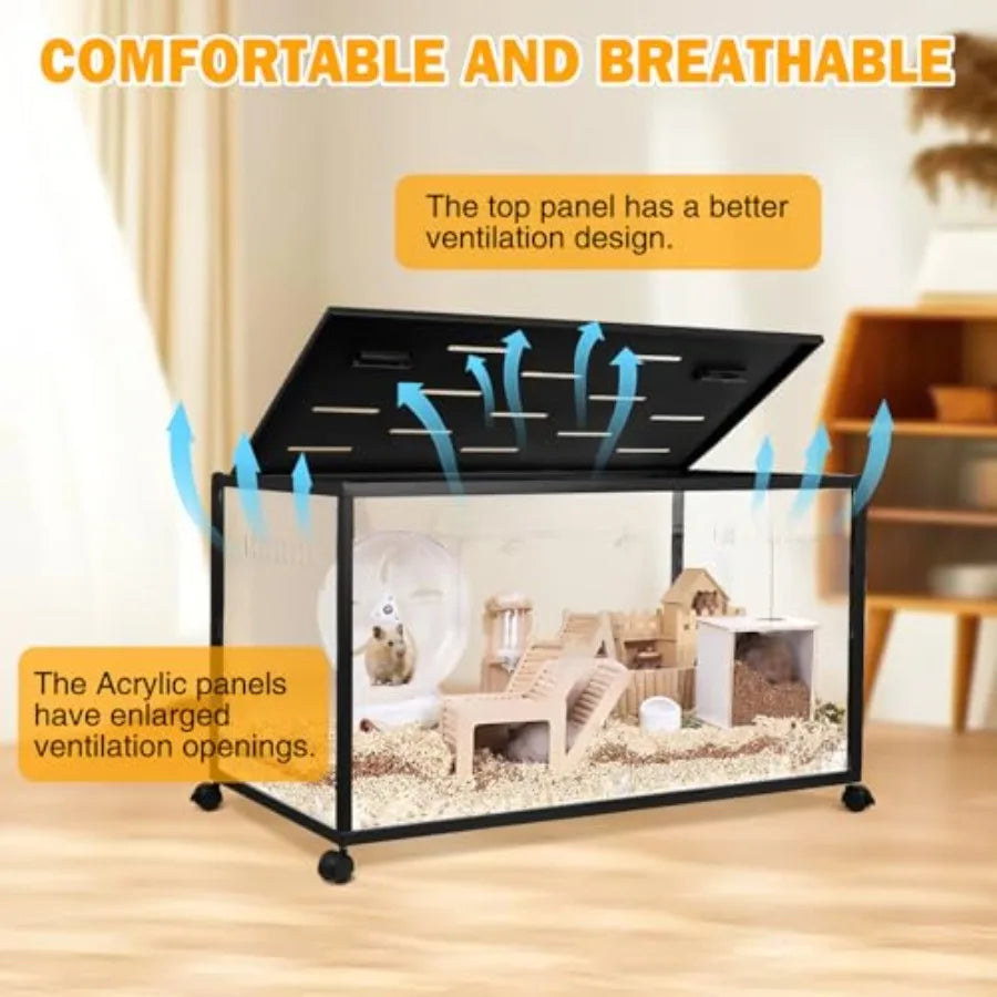 Guangdong 360 Viewing Metal Hamster Cage With Top Access And Easy Assembly For Small Pets