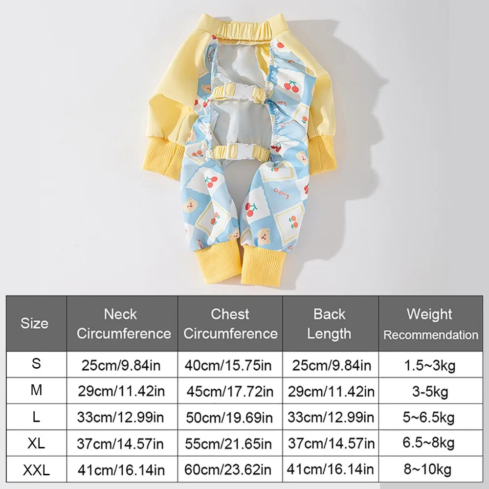 NONECN Waterproof Dog Four Legged Pants With Elastic Back