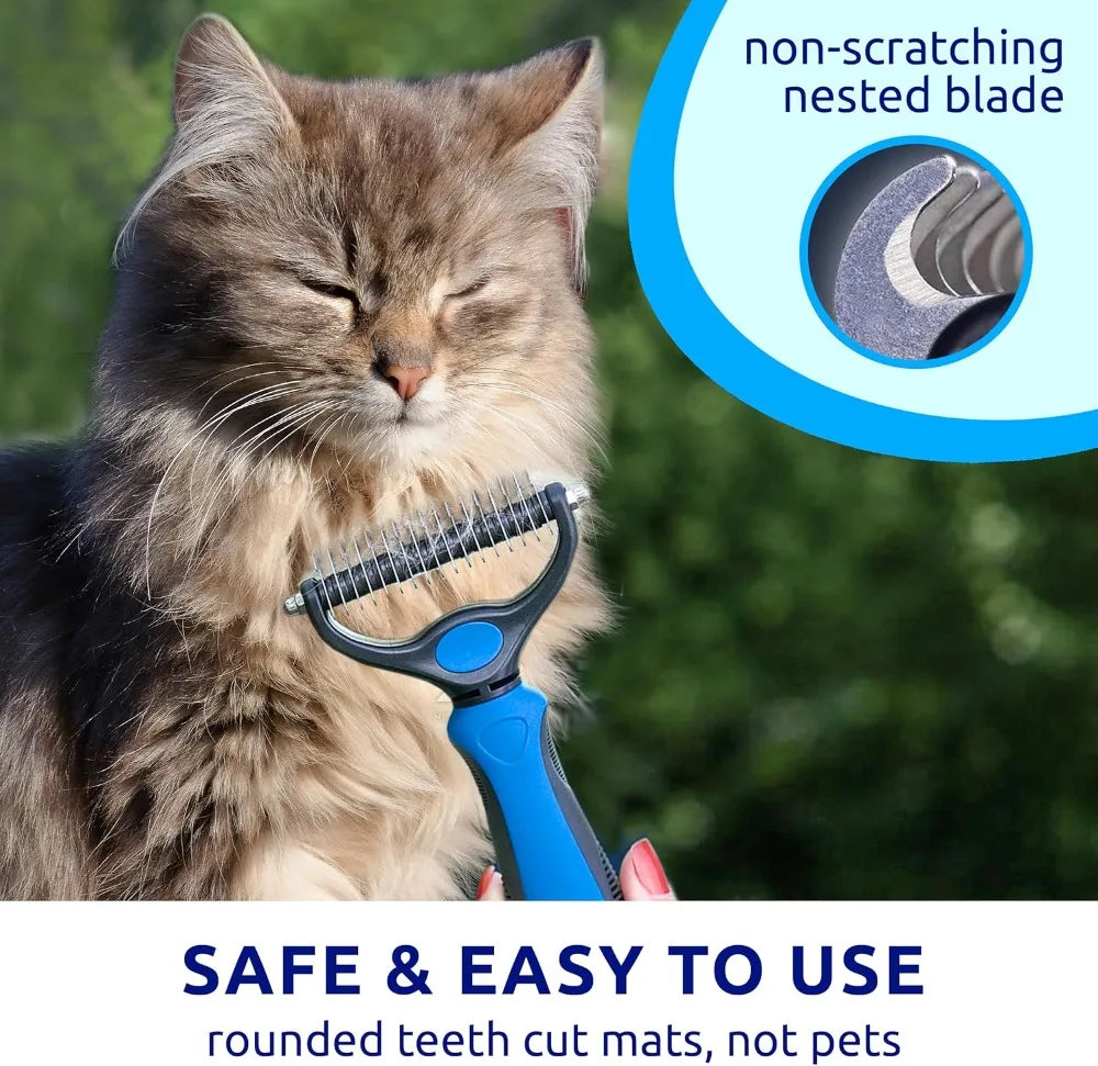 Double Sided Deshedding Brush For Dogs And Cats Long Hair
