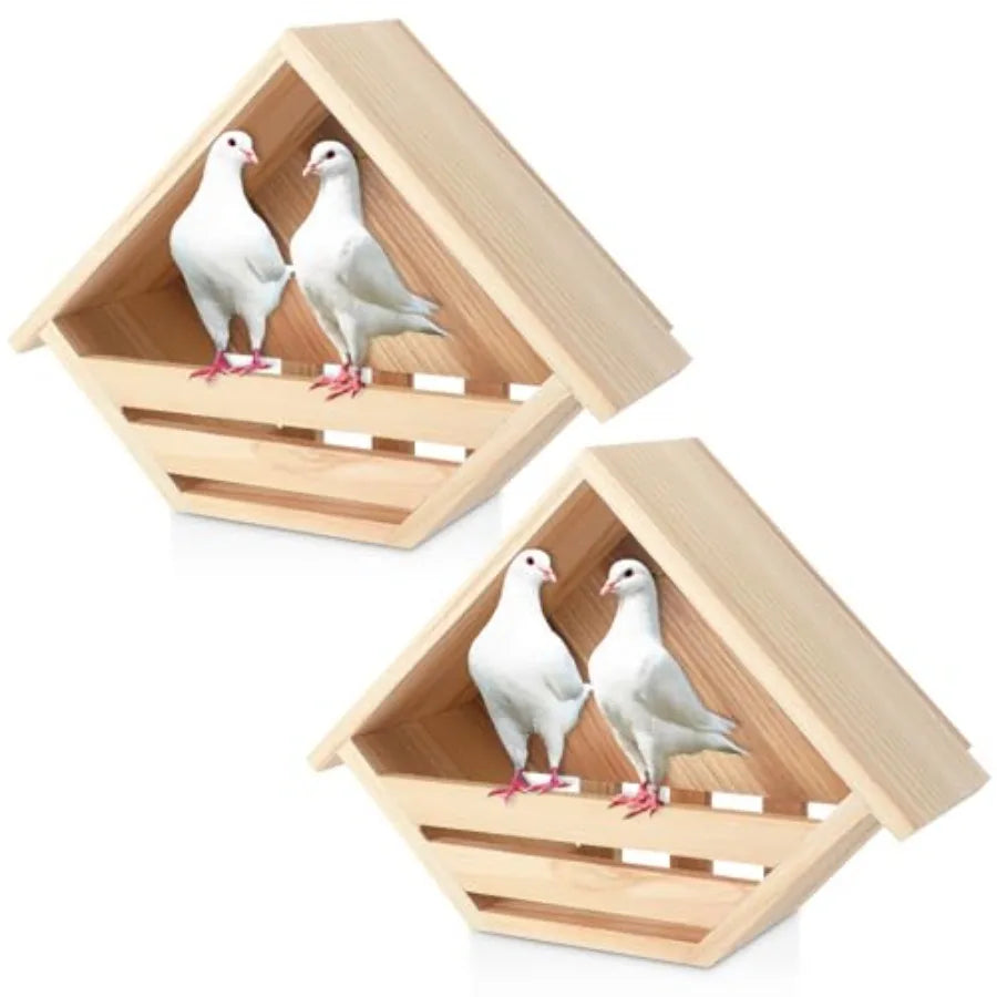 Cedar Dove Nesting Box Two Pack Outdoor Bird Roosting Platform