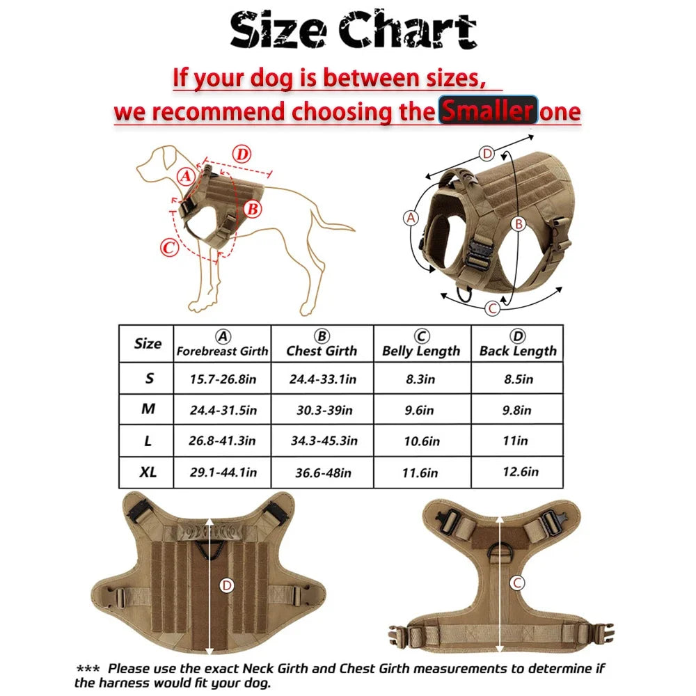 Dog Harness And Leash Vest Set For Medium Large Dogs