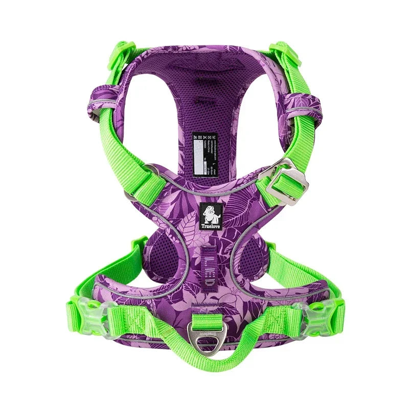 TrueLove Explosion-Proof Dog Harness Camouflage Reflective Nylon