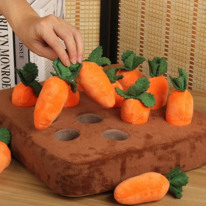 Innovative Snuffle Mat Dog Toys For Interactive Plush Carrot And Radish
