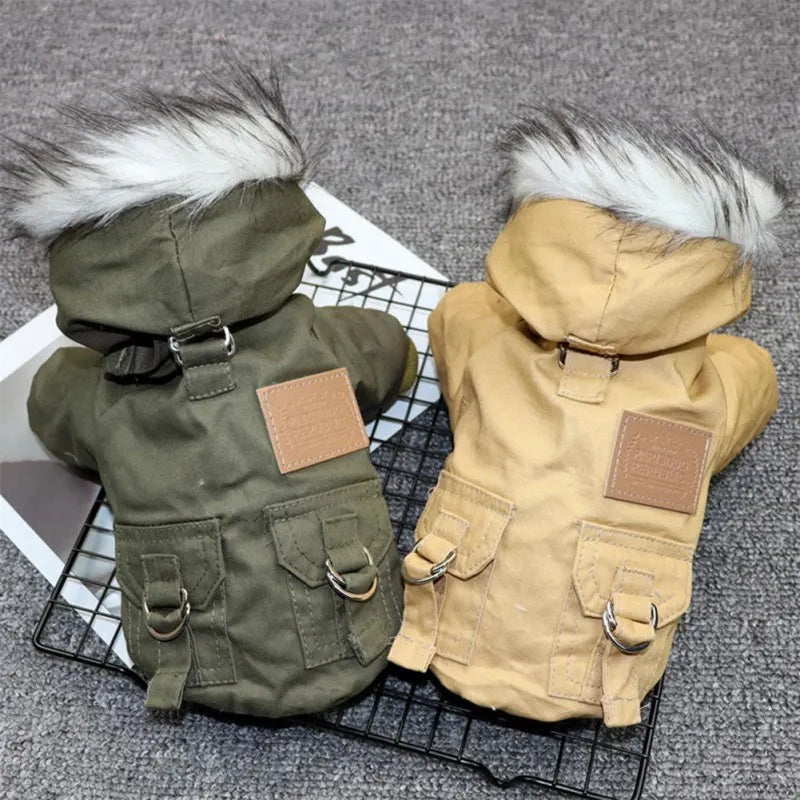 NONECN Winter Dog Coat Jacket Thick Warm Outerwear