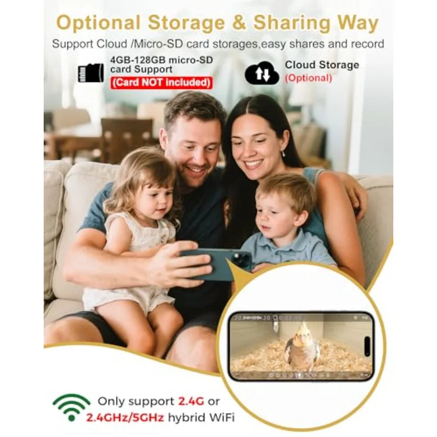 Guangdong Parakeet Nesting Box Bird House With 1080P WiFi Camera