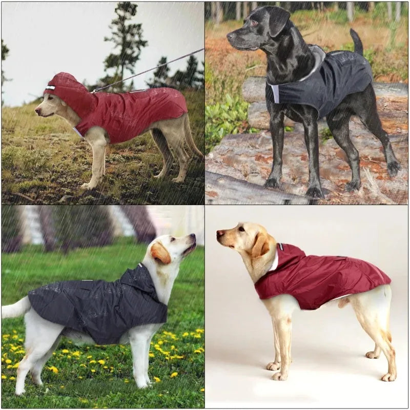 Waterproof Reflective Dog Raincoat Hoodie For Outdoor Use