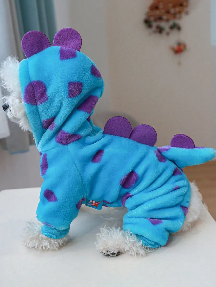 Pet Autumn Winter Dinosaur Transformation Costume For Small Dogs