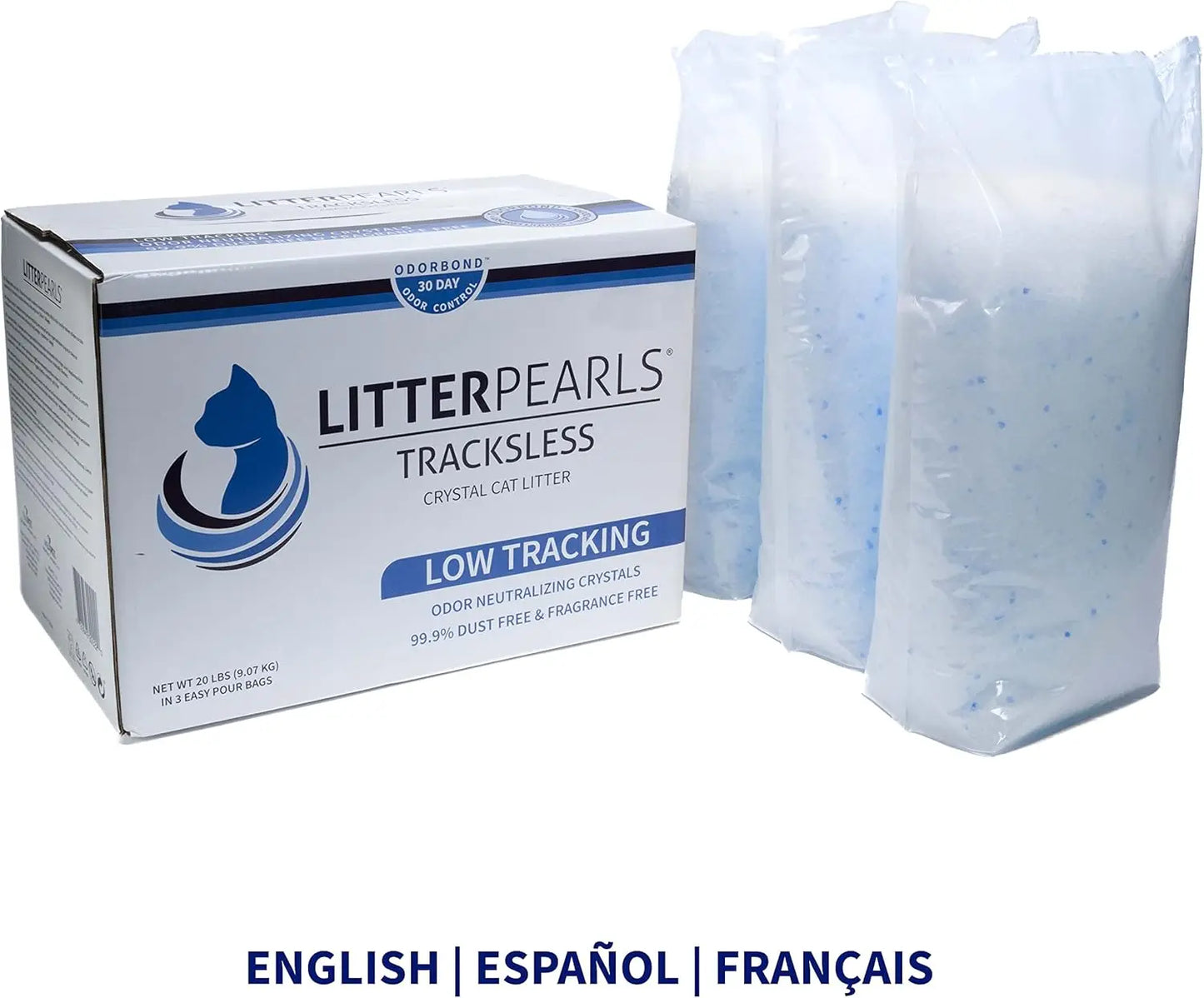 Tracksless Cat Litter Pearls With Odor Control Crystals