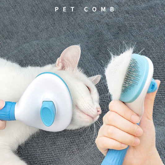 Pet Dog Hair Brush Cat Comb For Grooming Stainless Steel