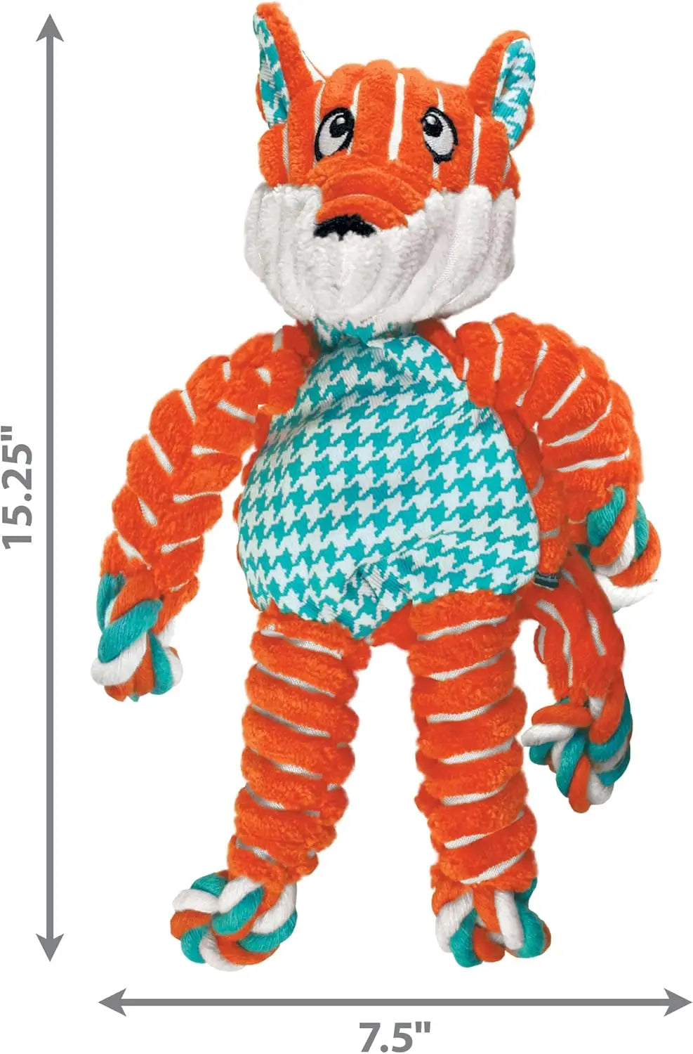 Knotted Rope Tug Toy With Squeakers Minimal Stuffing For Dogs