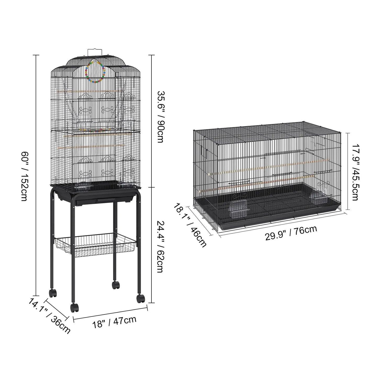 Guangdong Flight Bird Cage Metal Parakeet Cage for Cockatiels