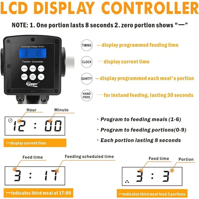 Programmable Pond Feeder With LCD Display Controller