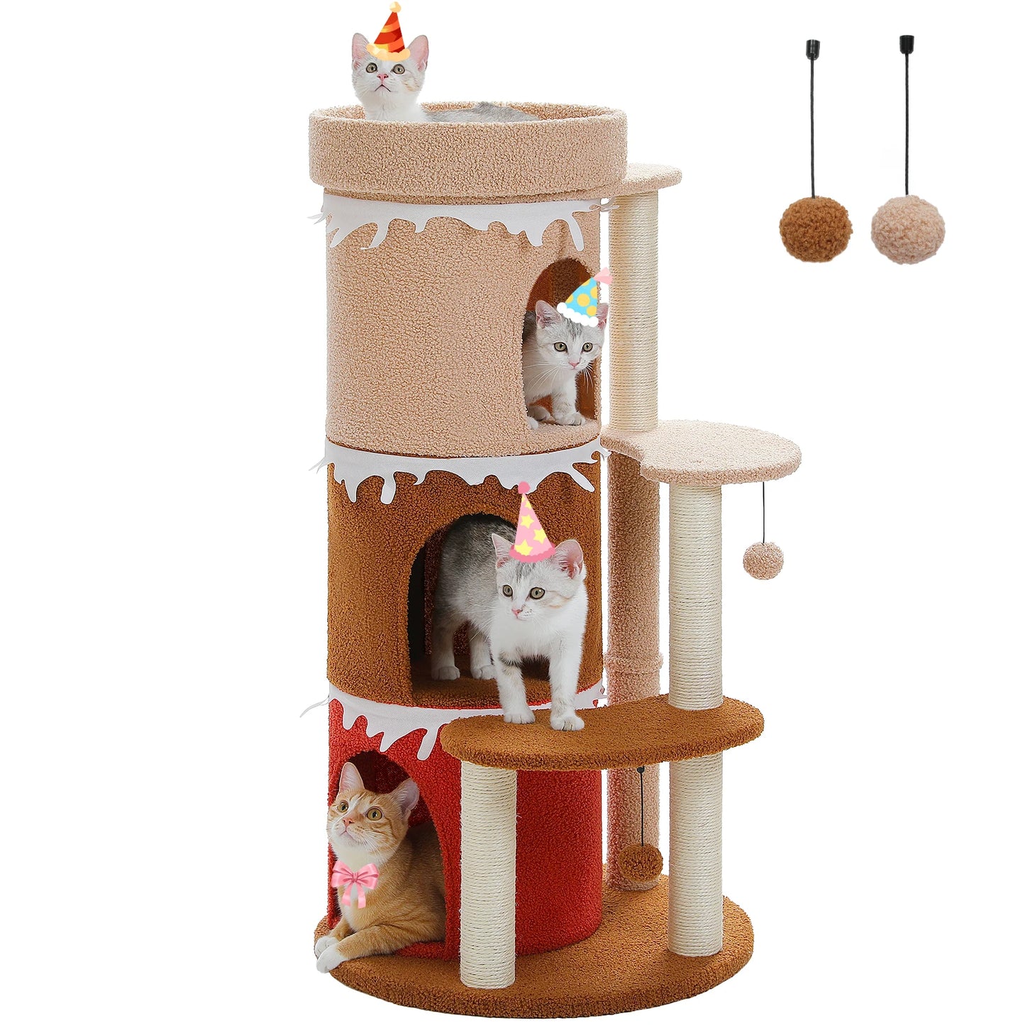 PAWZ Road Cat Tree For Large Cats With Top Perch Indoor