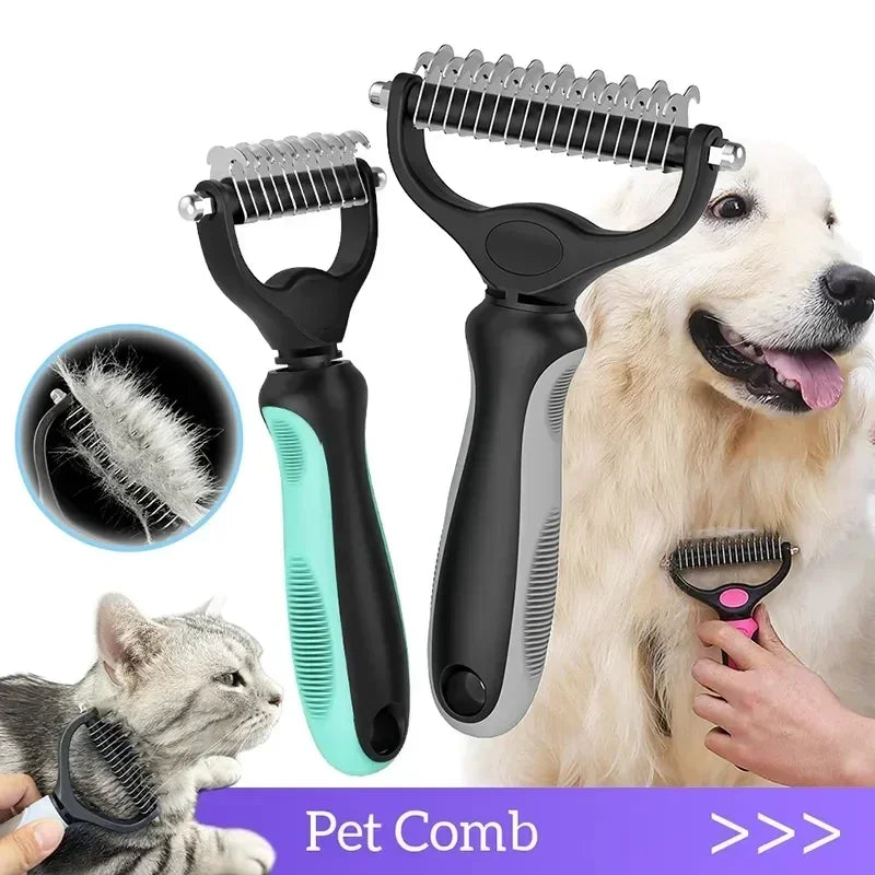 Double Sided Pet Grooming Brush For Dogs And Cats Removal