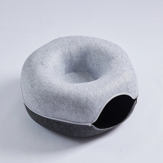 Is Smart Device Hexagon Cat Tunnel Bed For Multiple Cats Scratch Resistant Washable Felt