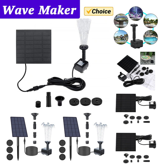 Fixed Form Solar Aquarium Wave Maker 6 Nozzles Pump