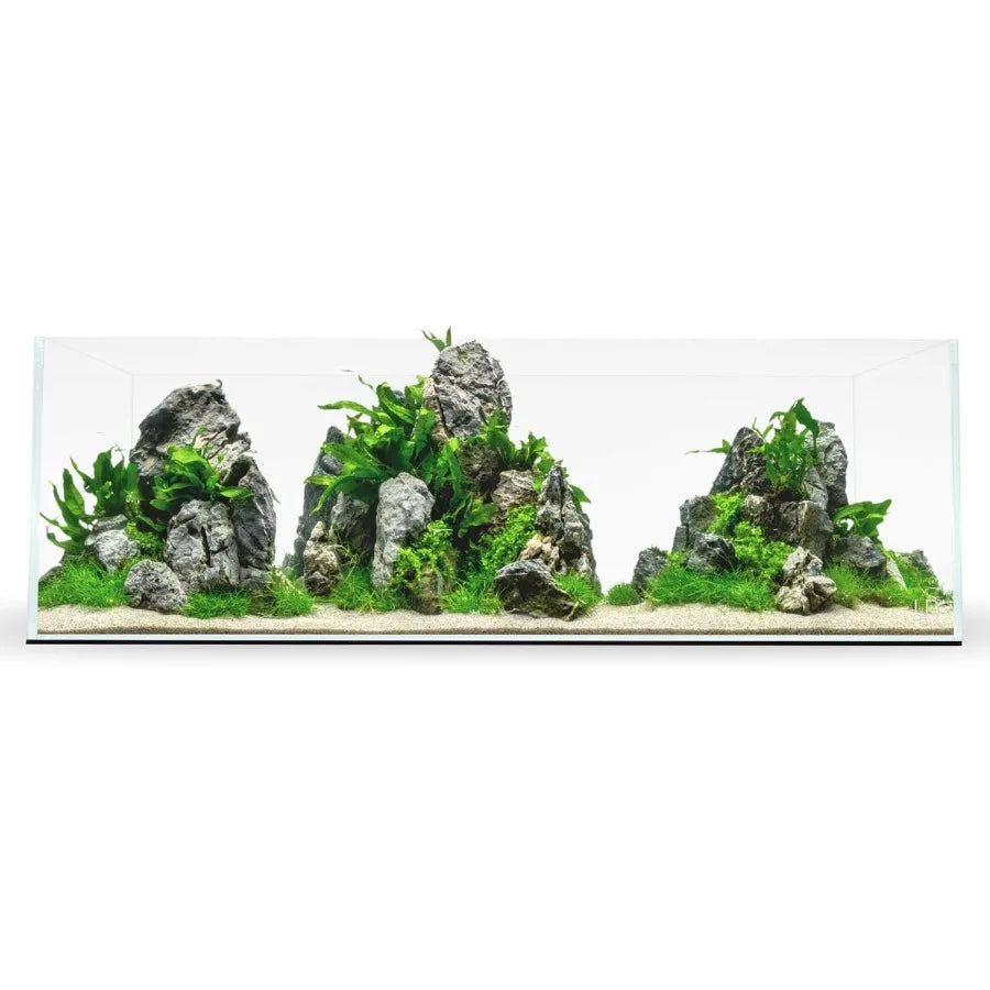 Ultra Clear Rimless Fish Tank With Mitered Edge Leveling Mat