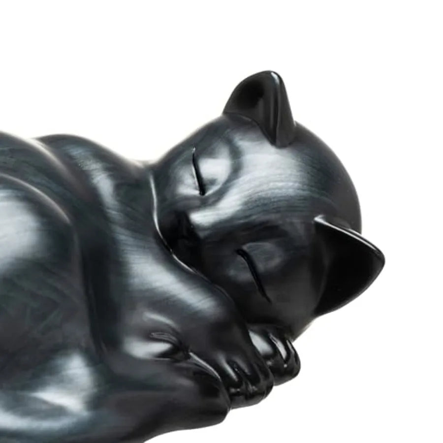 Sleeping Resin Cat Urn For Ashes Small Pet Cremation