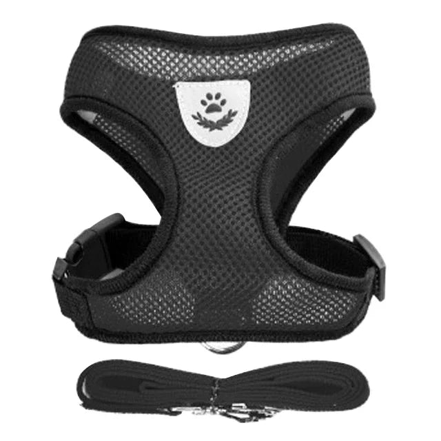 Adjustable Polyester Cat Harness Vest With Leash For Small Pets